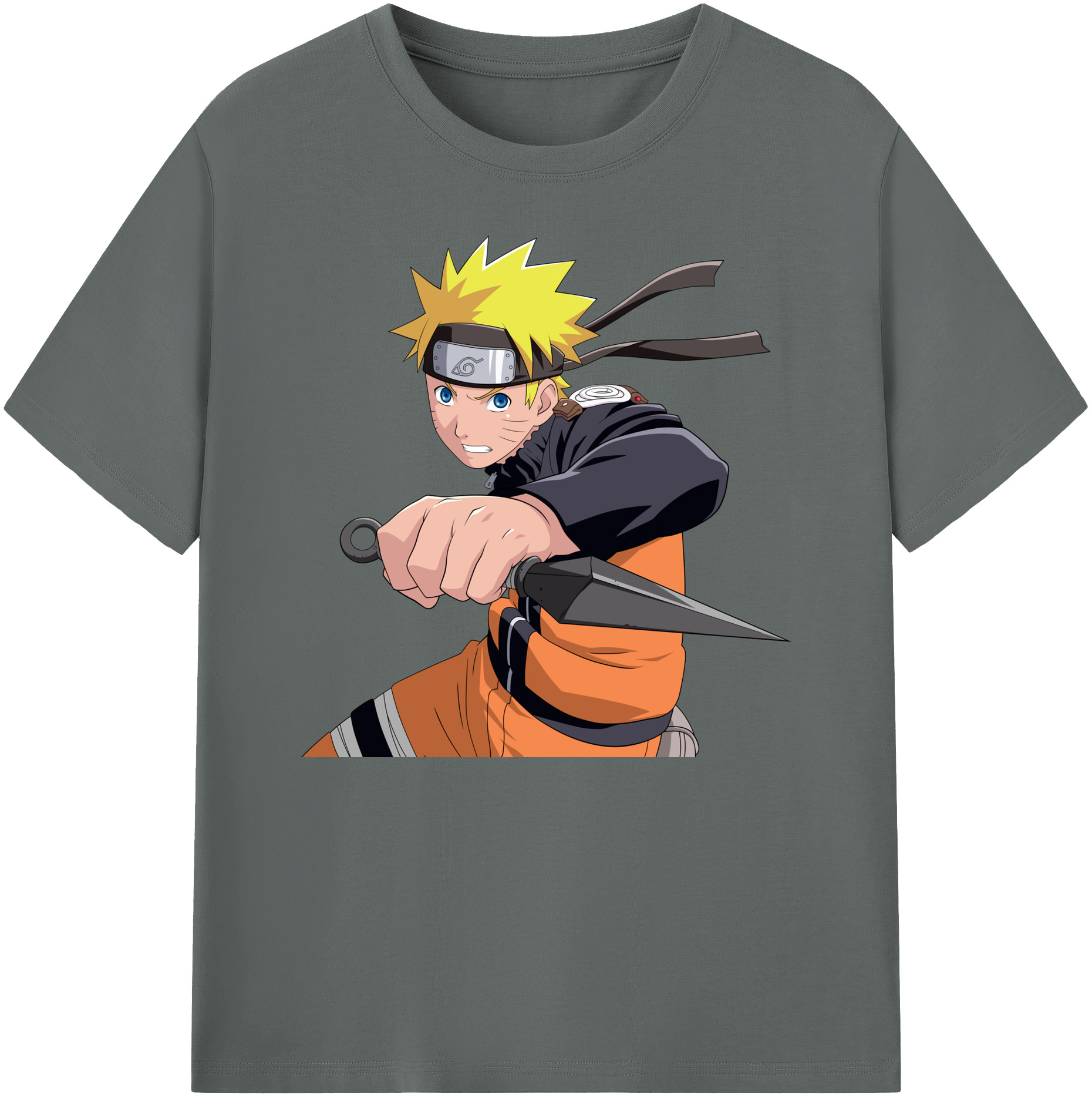 （画像用） NARUTO -ナルト- うずまき ナルト Uzumaki Naruto 綿100％ メンズ半袖Tシャツ｜肌触りやわらか＆通気性